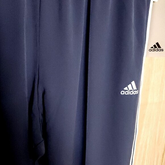 Adidas Girls Slate Blue New Mid Rise Regular Fit Drawstring Track Pants XL 16 - Picture 5 of 10
